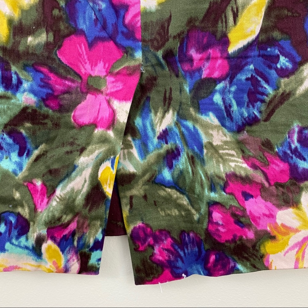 J. Crew Factory Watercolor Abstract Floral Skirt Size 6 - Picture 3 of 4
